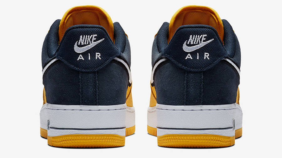 yellow and navy blue af1