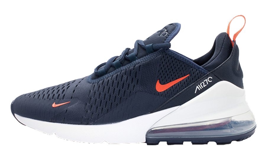 blue and orange nike 270