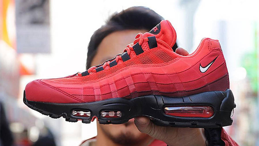 red and black nike 95