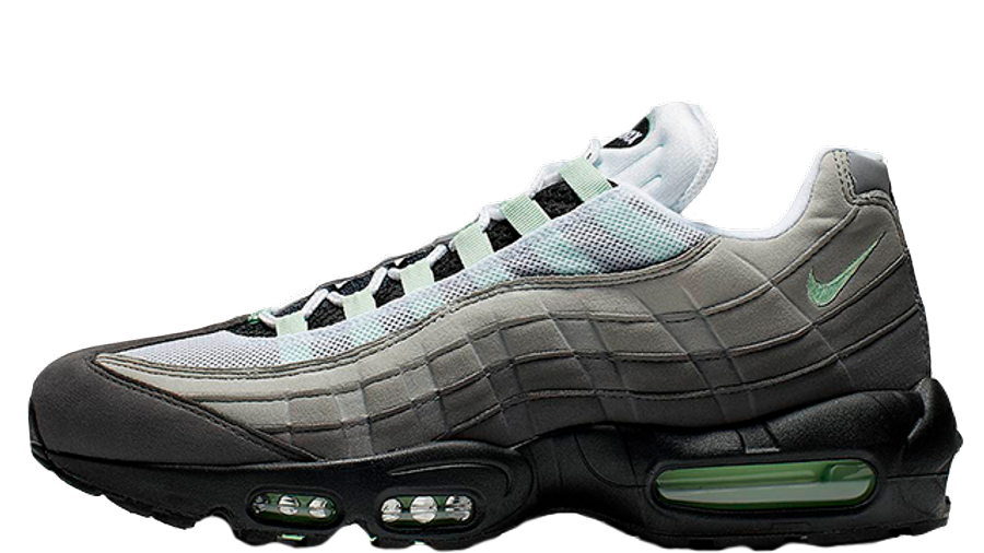 green and white air max 95