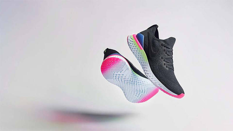 Sneakers Epic React Womens Black And Pink Nike Epic React Flyknit