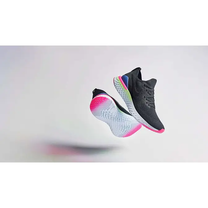 Epic react flyknit outlet 2 black white womens