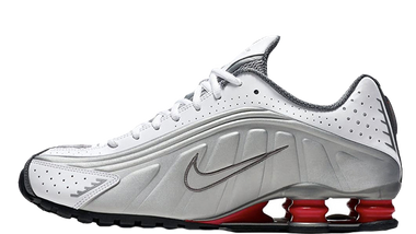 Nike Shox R4 Metallic Silver Red