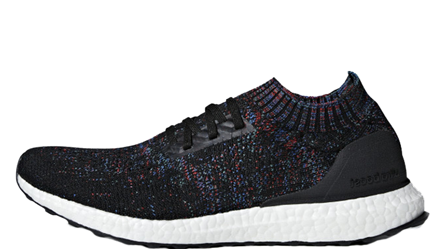 ultra boost uncaged black red