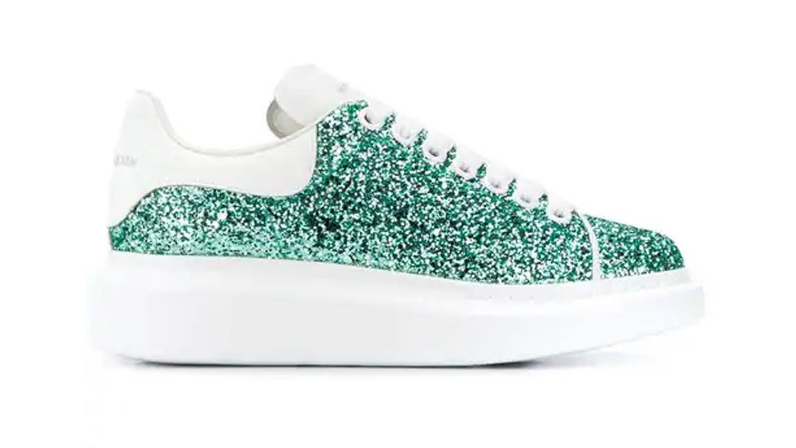 Alexander McQueen's New Season Platform Sneakers Are Covered In Glitter