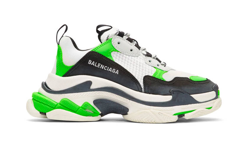 balenciaga triple s green neon