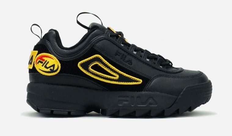 fila disruptor ii patches black