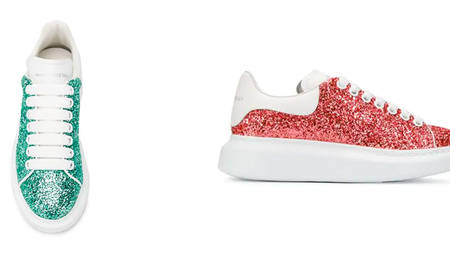 Alexander McQueen's New Season Platform Sneakers Are Covered In Glitter Alexander McQueen's New Season Platform Sneakers Are Covered In Glitter