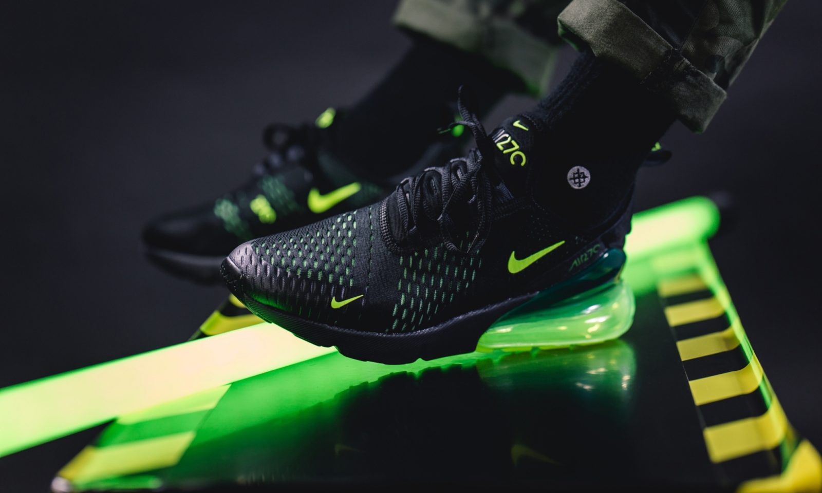 Lime green and outlet black nike