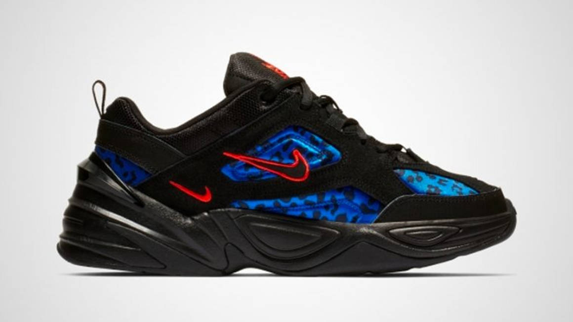 nike m2k tekno black blue red