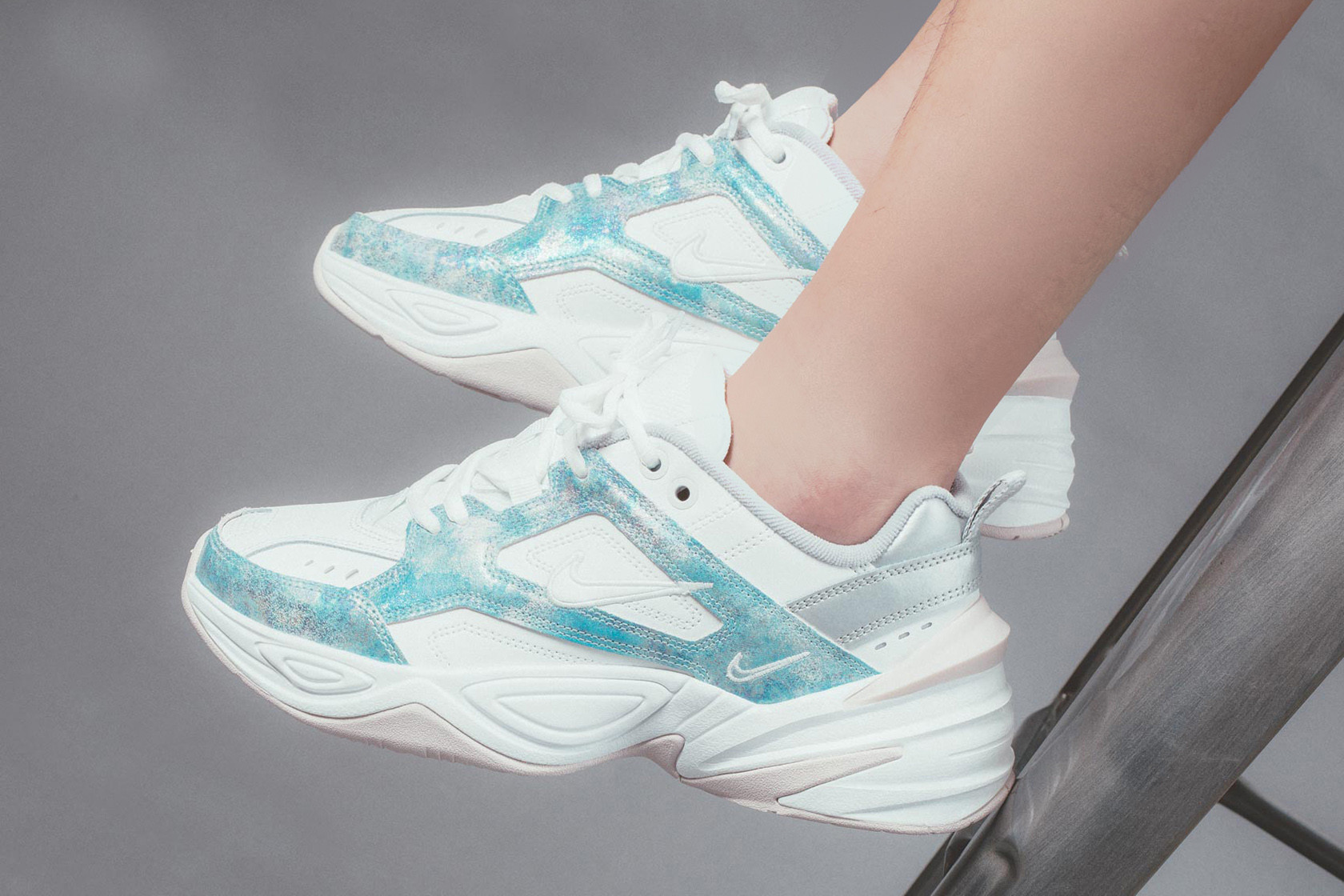 nike m2k tekno blue pink silver