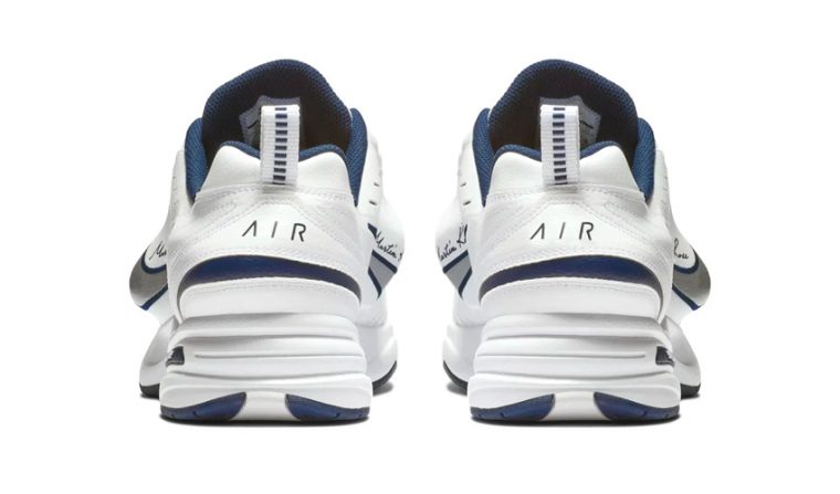 nike x martine rose air monarch iv blue navy