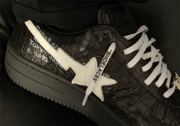 off-white x bape bapesta