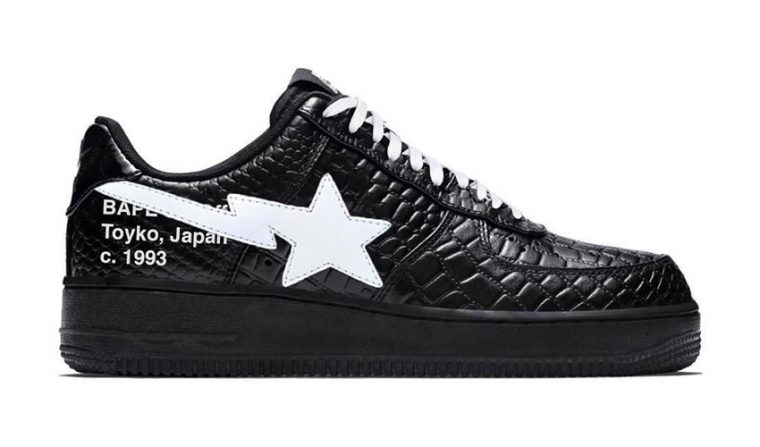off-white x bape bapesta