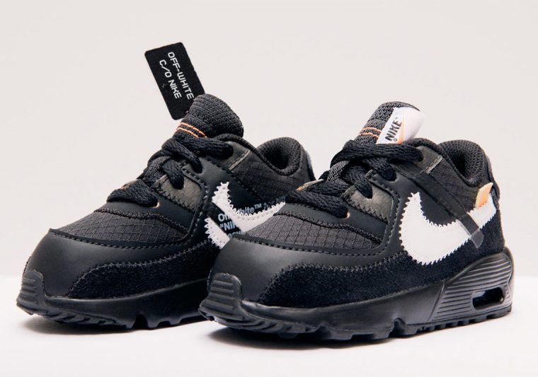off-white x nike air max 90 kids black