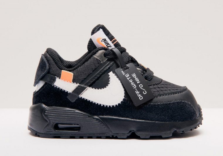 off-white x nike air max 90 kids black