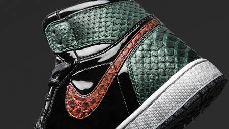 This SoleFly x Air Jordan 1 Custom Is Packed With Python And Patent Leather