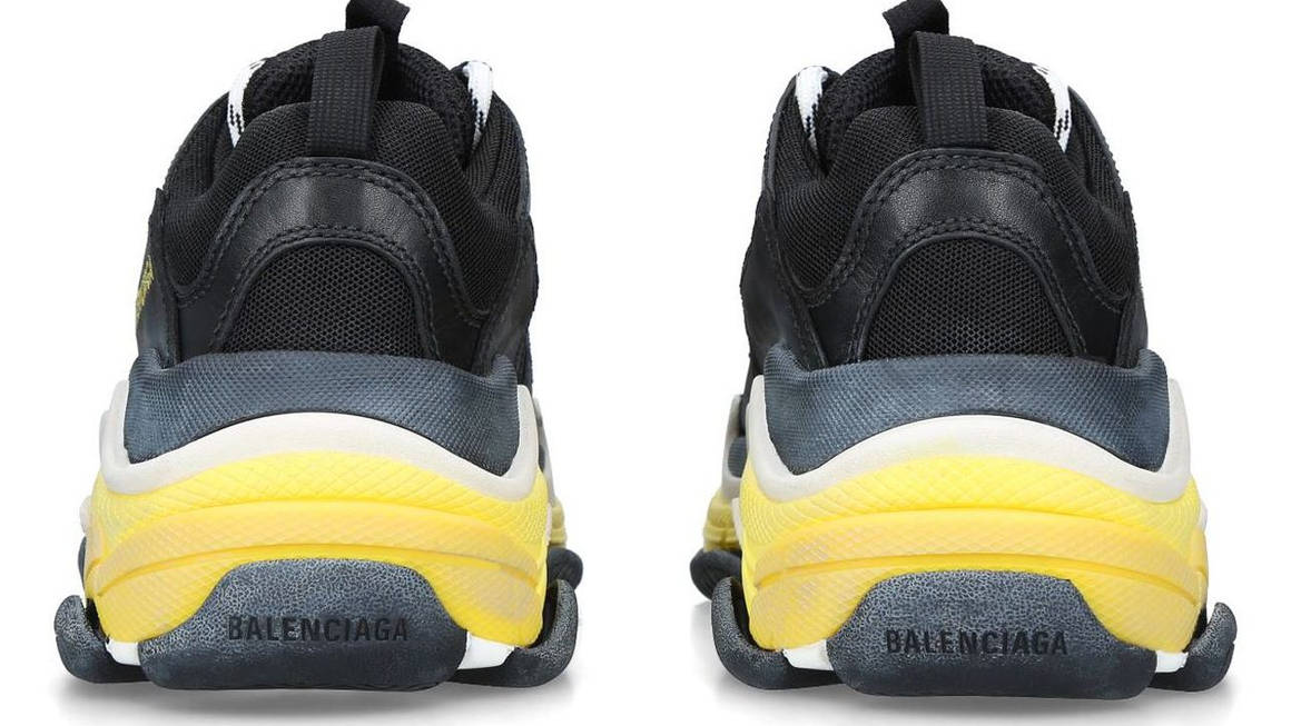 balenciaga triple s yellow and black
