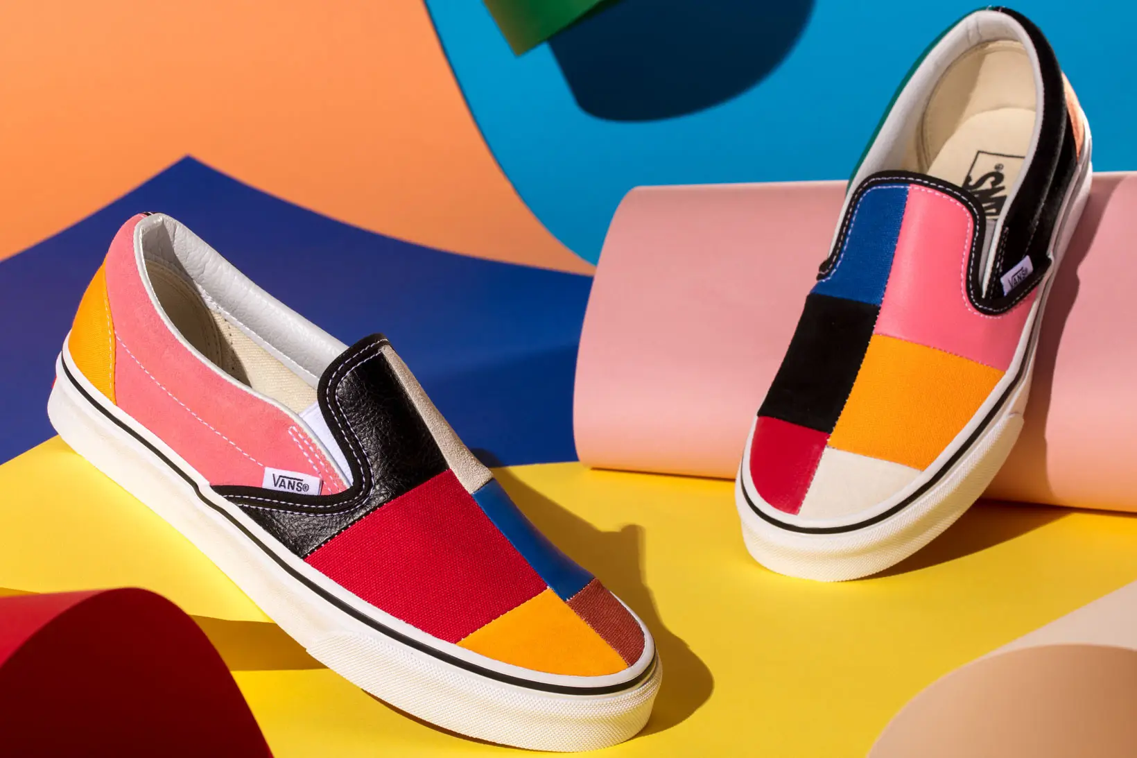 Vans factory *rare patchwork collage multicolored