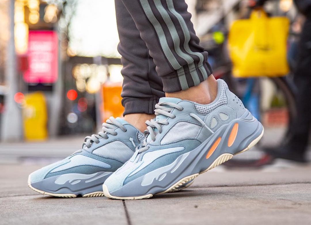 yeezy 700 inertia on feet