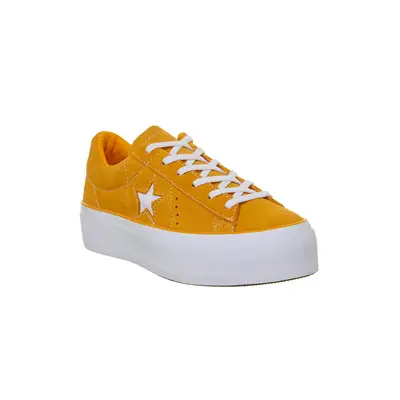 Yellow platform cheap converse one star