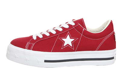 converse one star platform red
