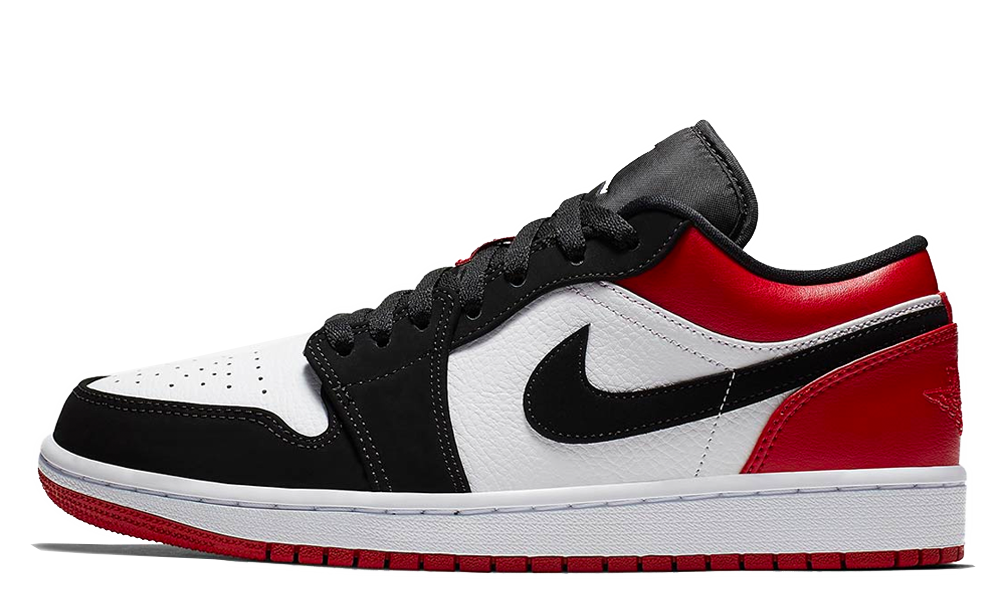 air jordan 1 low black red white