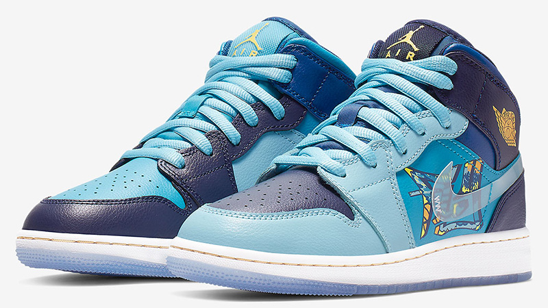 Jordan 1 Mid Fly Blue