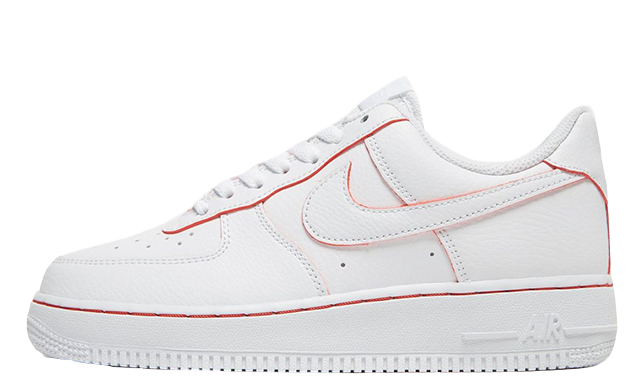 Nike Air Force 1 07 LV8 White Red Womens