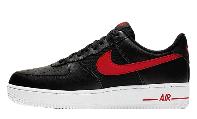 black red white air force ones