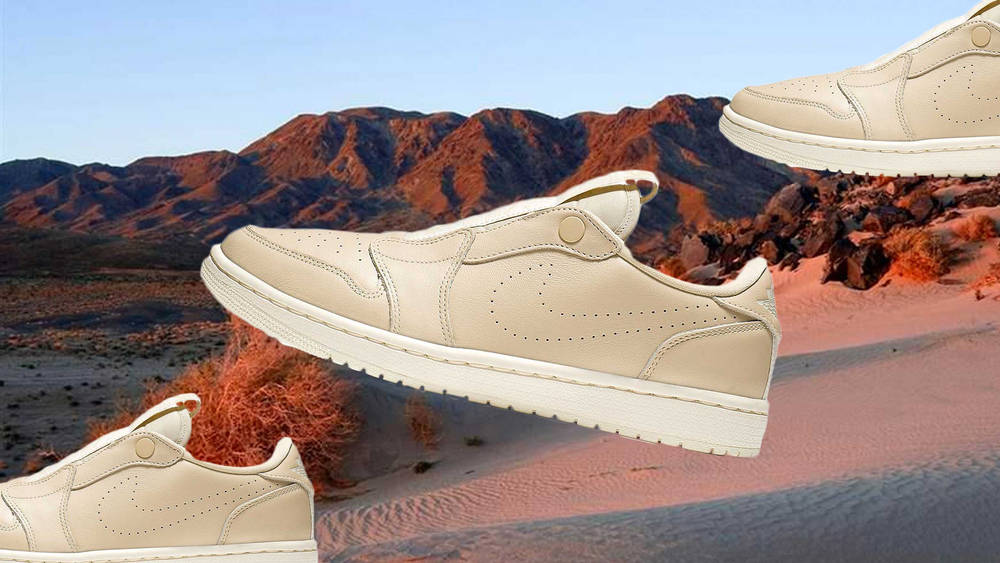 Nike Air Jordan 1 Low Slip-On Desert Ore feature Nike Air Jordan 1 Low Slip-On Desert Ore feature