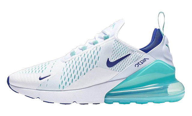 air max 270 white and turquoise