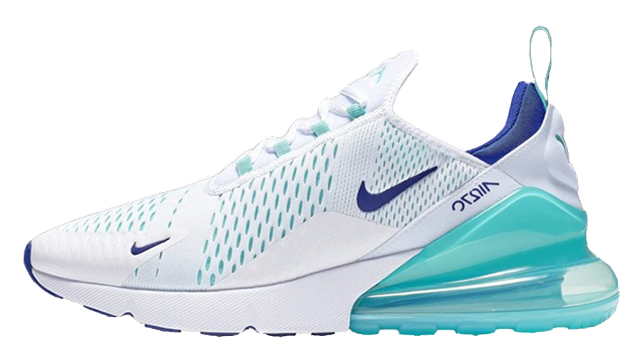 white and teal nike air max 270