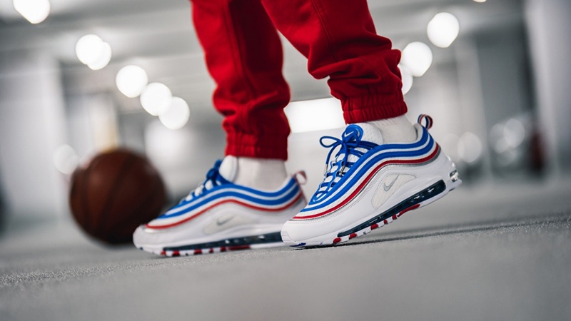 Size 9 Nike Air Max 97 Game Royal University Red Style # 921826-404 Nice  Conditi