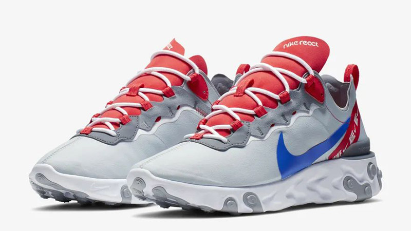 nike react element 55 grey and white
