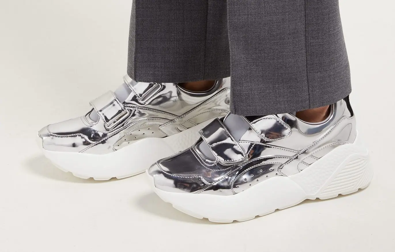 Stella mccartney eclypse metallic sneakers on sale