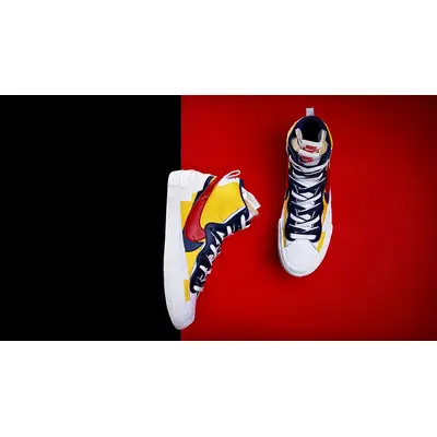 Sacai x Nike Blazer Mid Yellow Blue | Where To Buy | BV0072-700 | The Sole  Supplier