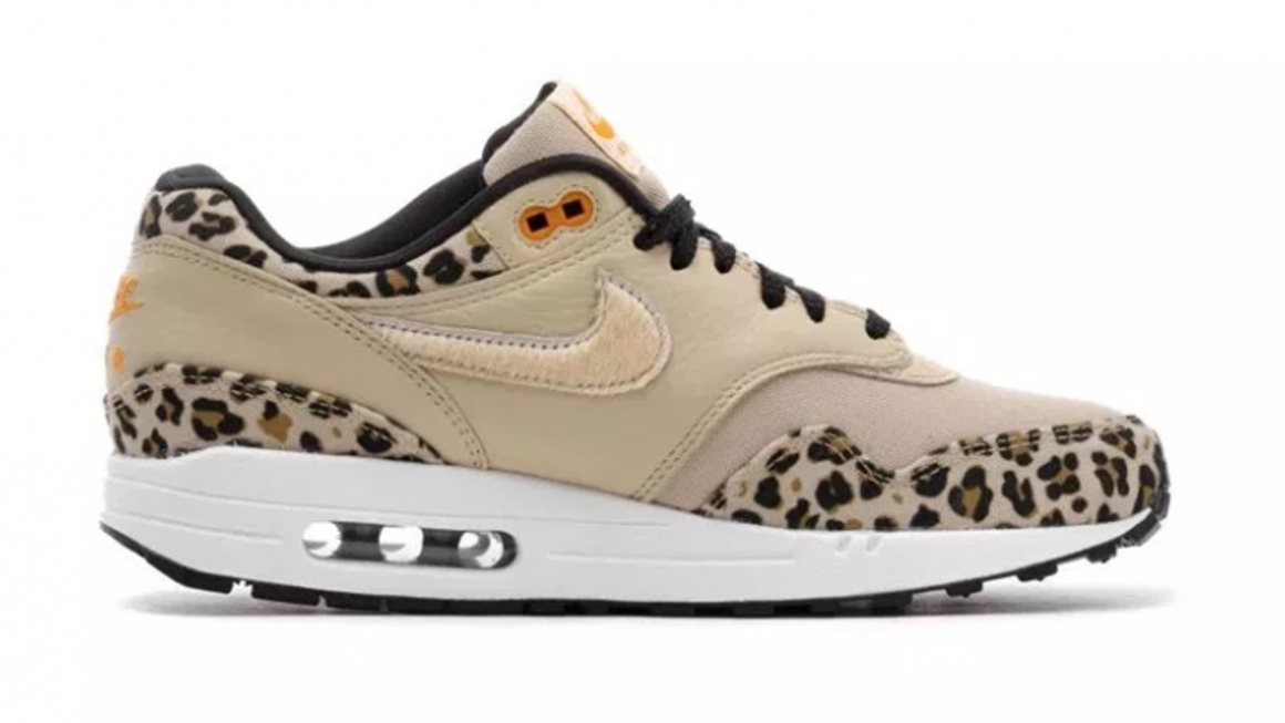 red air max with leopard print