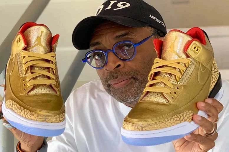 Spike Lee Rocked The Air Jordan 3 ‘Tinker’ In Gold At The Oscars
