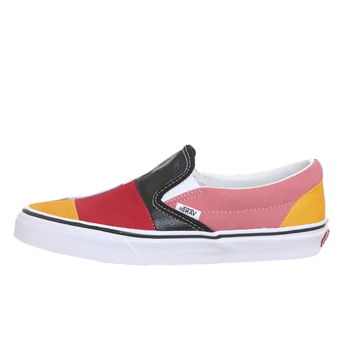 Patchwork vans slip on online