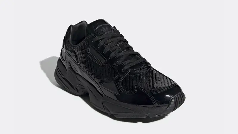 adidas falcon triple black