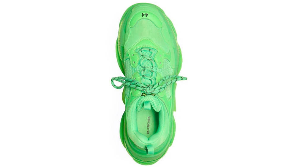 neon green balenciaga triple s