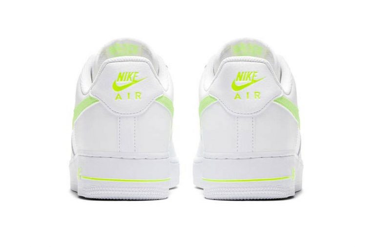 nike air force 1 leather mesh neon