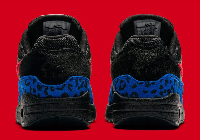 nike air max 1 leopard red blue