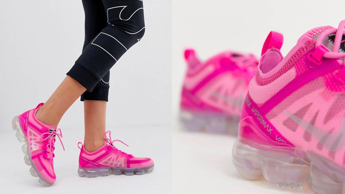 nike running vapormax 19 trainers in pink