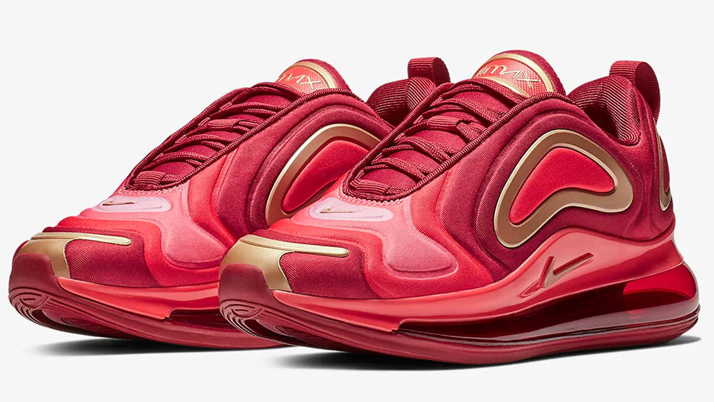 Gold and red shop nike air max