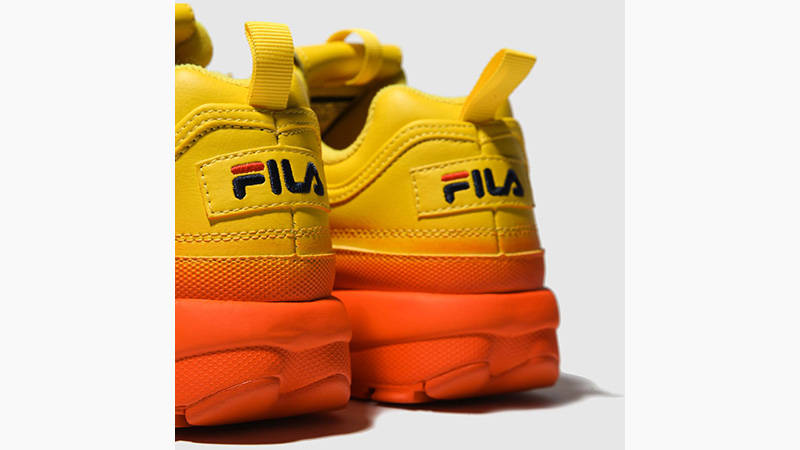 Orange fila online shoes