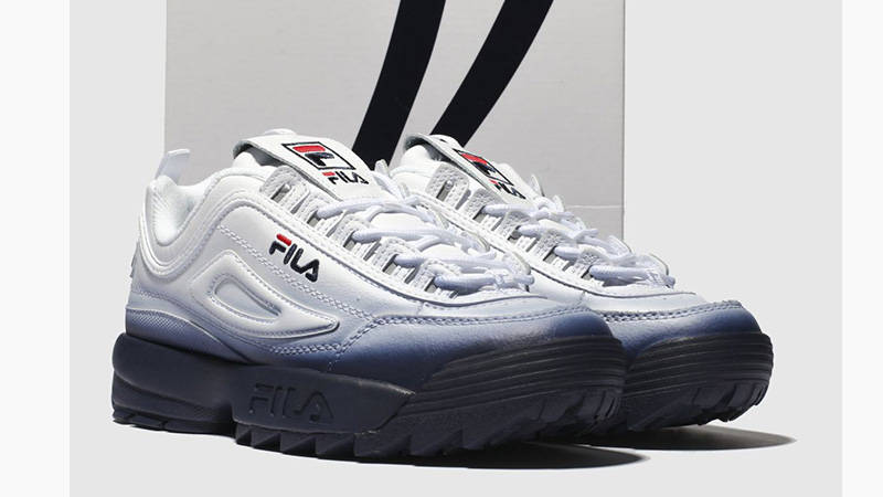 Fila disruptor 2 blue deals and white