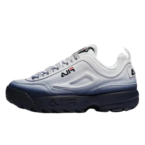 new arrival fila disruptor thick bottom summer beach sandals white for sale Navy Spray Paint