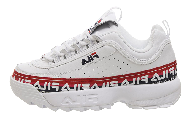 Fila disruptor ii trainers store white tape